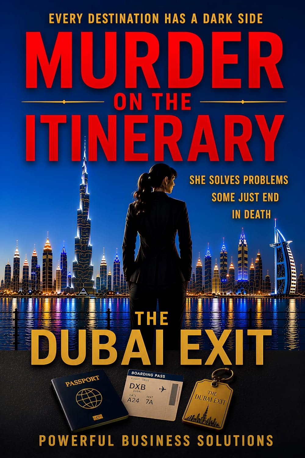 Murder mystery thriller Dubai skyline poster